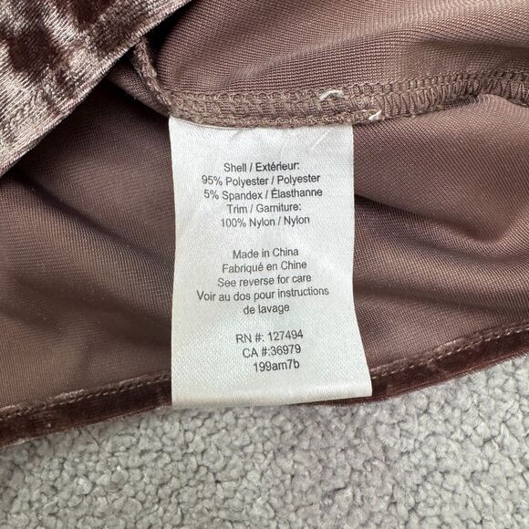 Heartloom Velvet Lace Trim Tank Top Womens Large Bronze Brown Sleeveless Casual - Picture 4 of 11